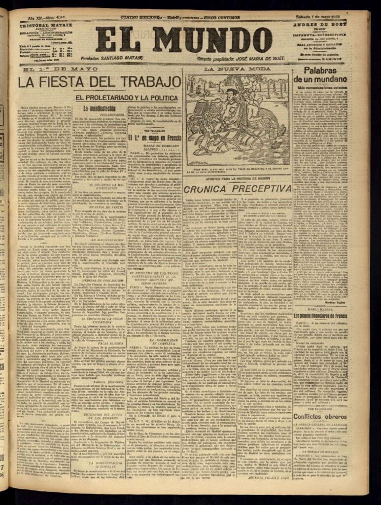 Miniatura de El Mundo del 1 de mayo de 1920