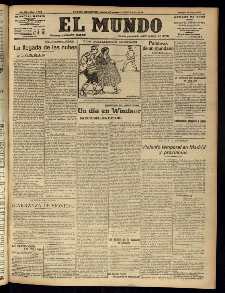Miniatura de El Mundo del 14 de mayo de 1920