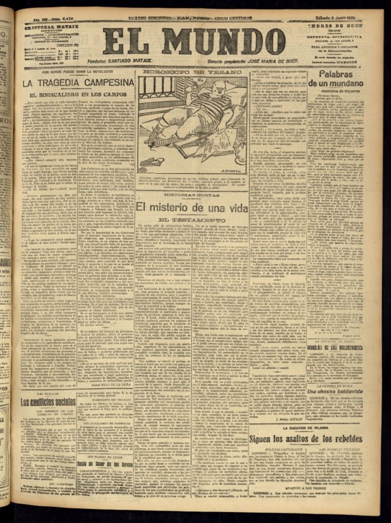 Miniatura de El Mundo del 5 de junio de 1920