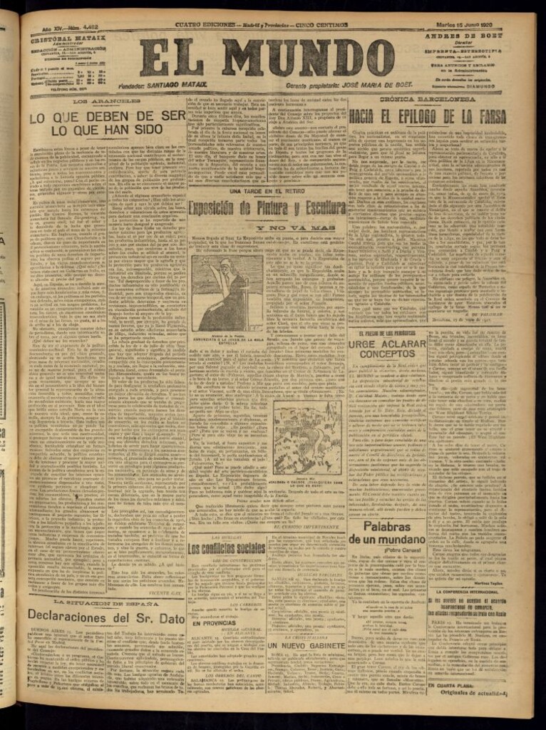 Miniatura de El Mundo del 15 de junio de 1920