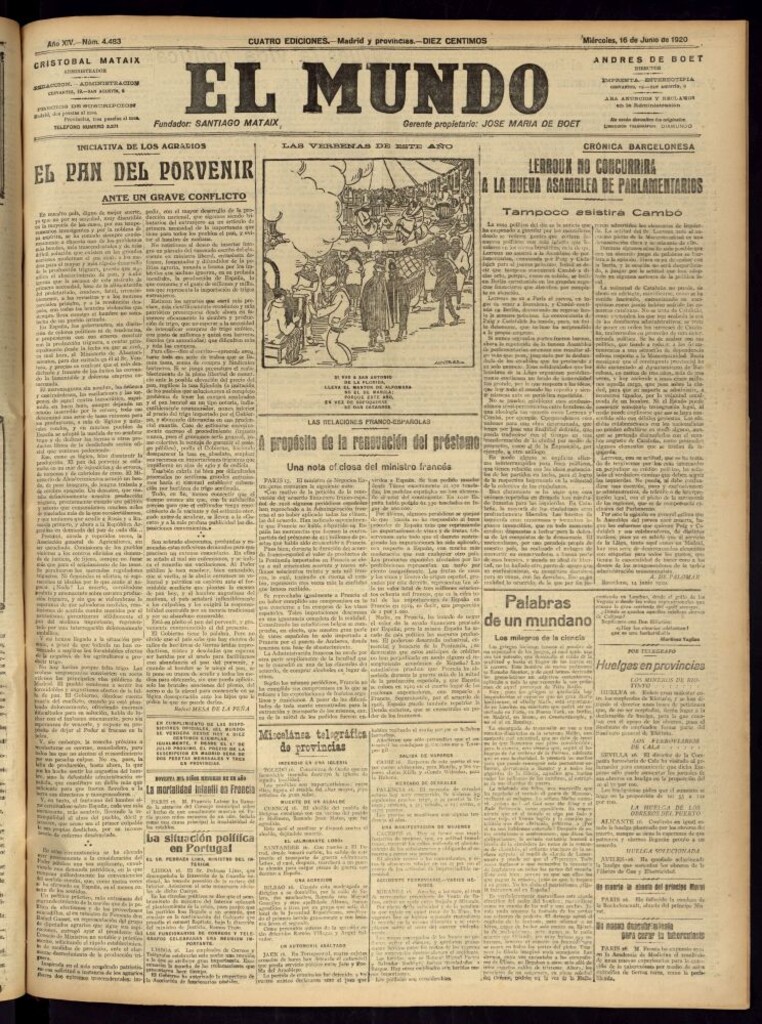 Miniatura de El Mundo del 16 de junio de 1920