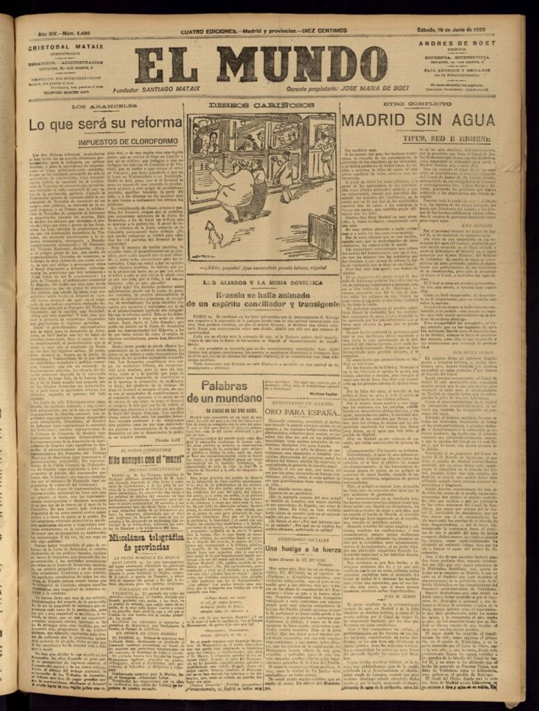 Miniatura de El Mundo del 19 de junio de 1920