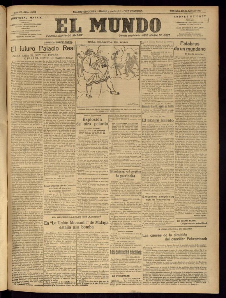 Miniatura de El Mundo del 23 de junio de 1920