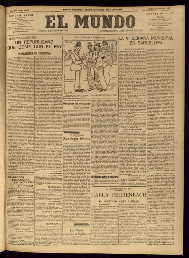 Miniatura de El Mundo del 6 de julio de 1920