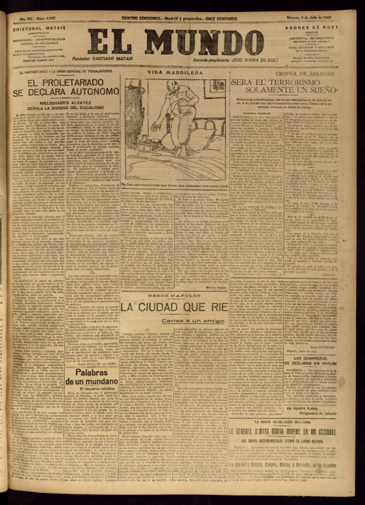 Miniatura de El Mundo del 9 de julio de 1920