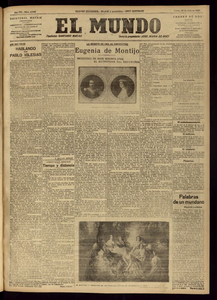 Miniatura de El Mundo del 12 de julio de 1920