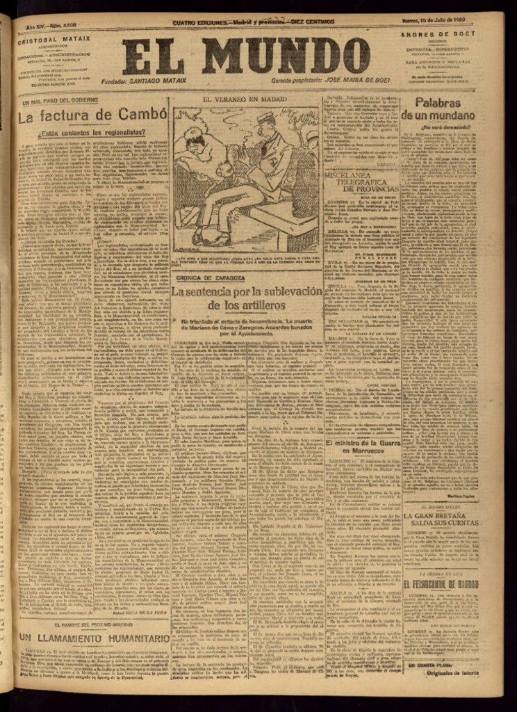Miniatura de El Mundo del 15 de julio de 1920