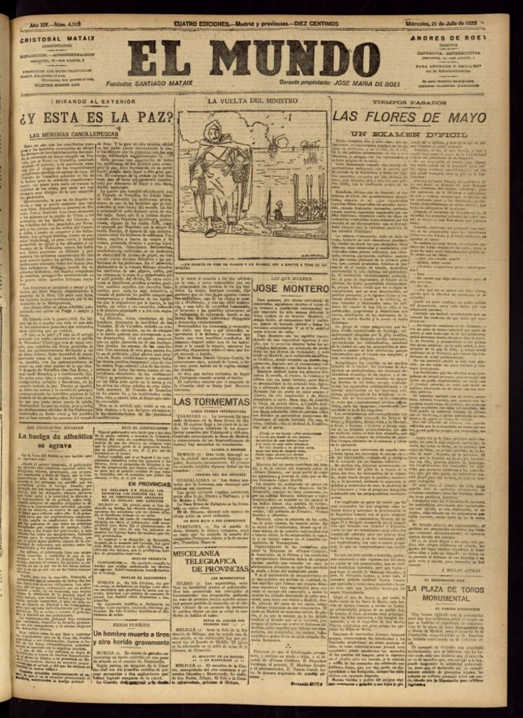 Miniatura de El Mundo del 21 de julio de 1920