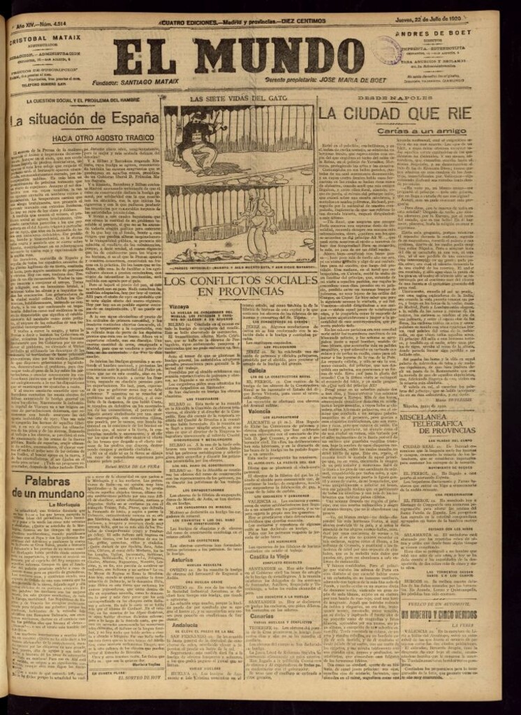 Miniatura de El Mundo del 22 de julio de 1920