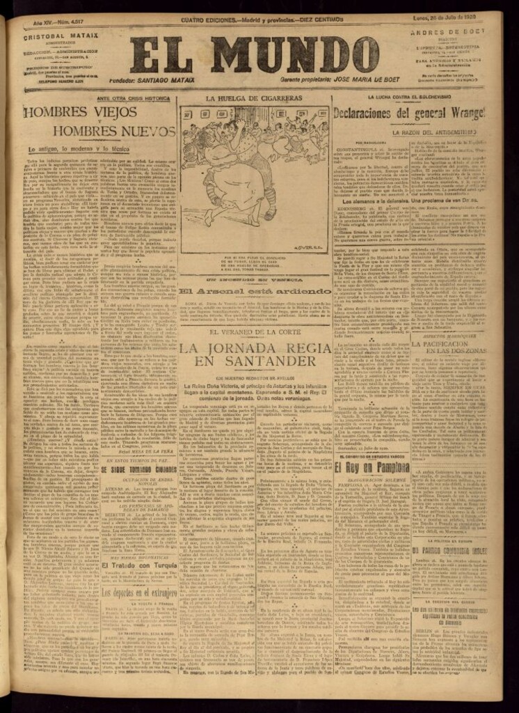 Miniatura de El Mundo del 26 de julio de 1920