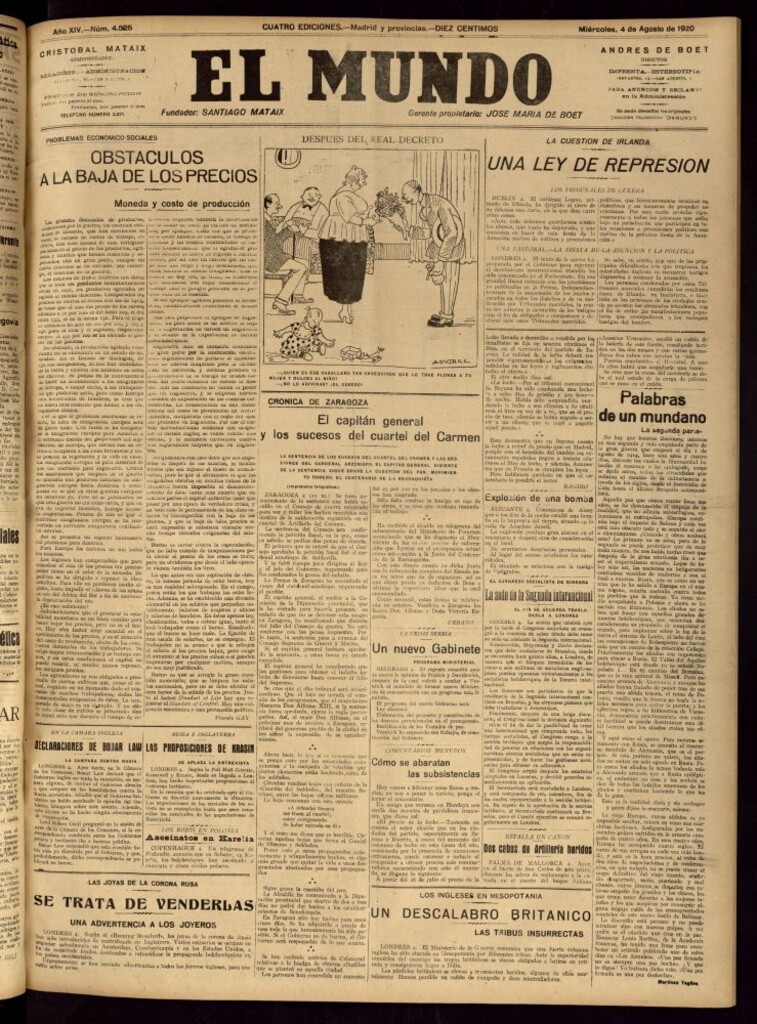 Miniatura de El Mundo del 4 de agosto de 1920