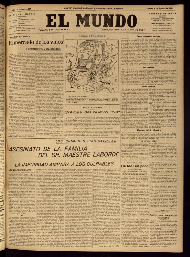 Miniatura de El Mundo del 5 de agosto de 1920