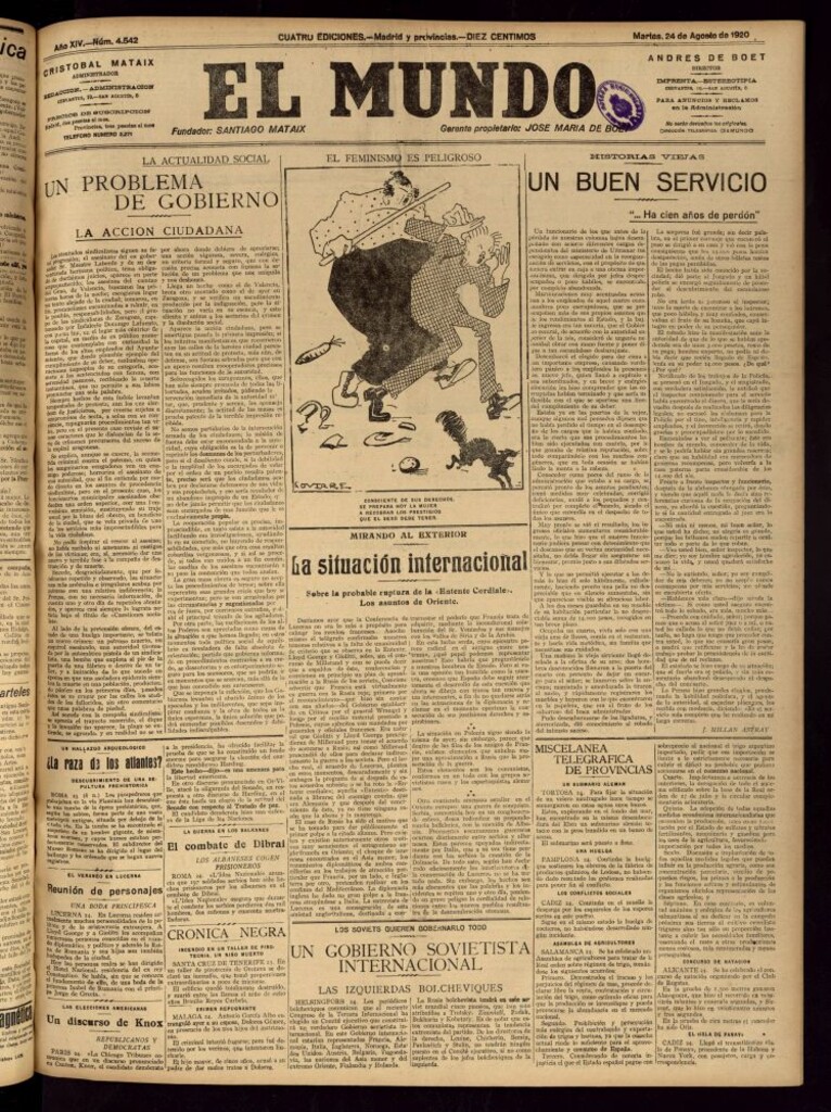 Miniatura de El Mundo del 24 de agosto de 1920