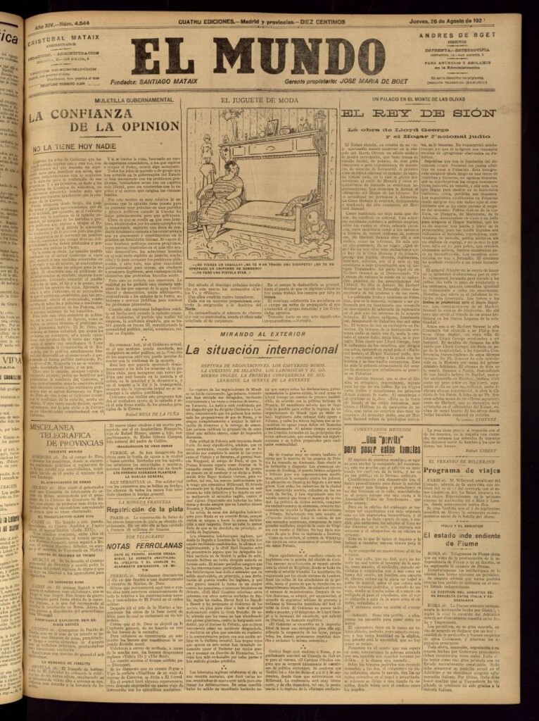 Miniatura de El Mundo del 26 de agosto de 1920