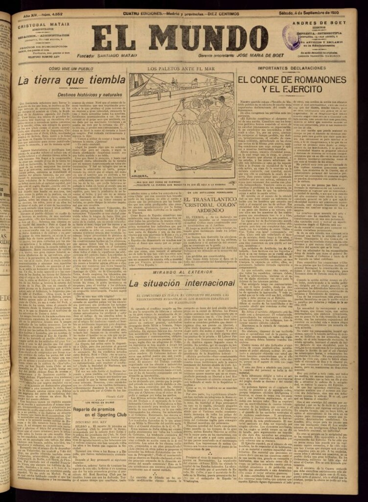 Miniatura de El Mundo del 4 de septiembre de 1920