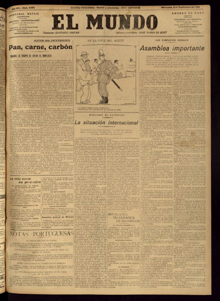 Miniatura de El Mundo del 8 de septiembre de 1920