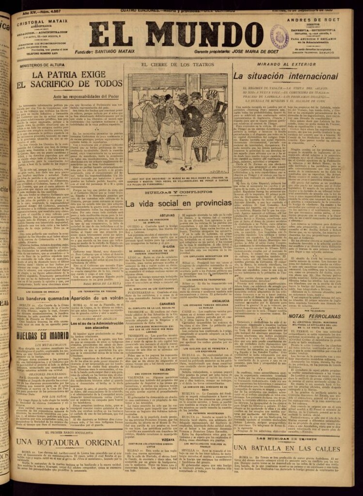 Miniatura de El Mundo del 10 de septiembre de 1920
