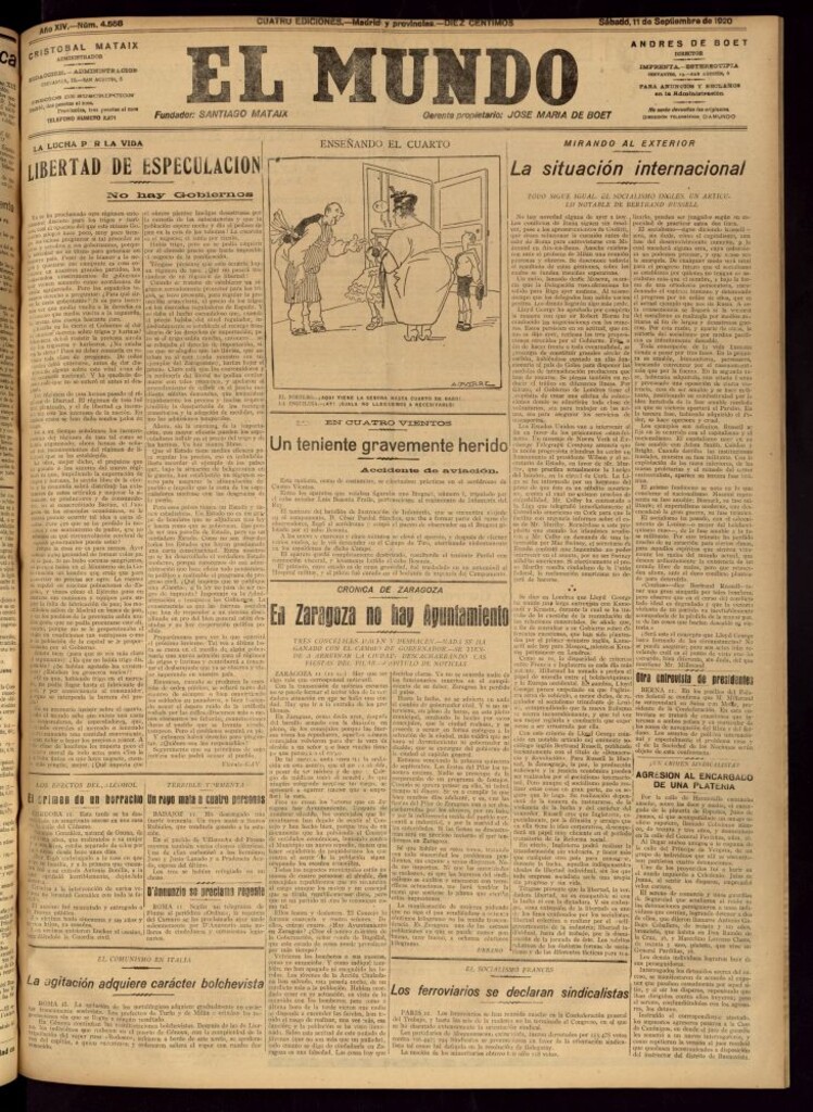 Miniatura de El Mundo del 11 de septiembre de 1920
