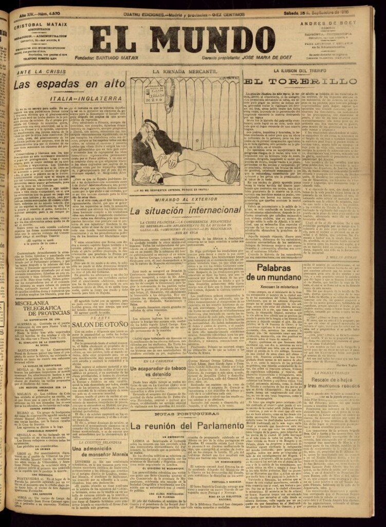 Miniatura de El Mundo del 25 de septiembre de 1920