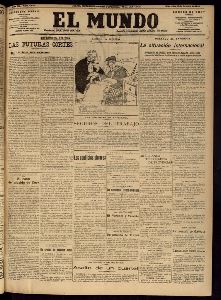 Miniatura de El Mundo del 6 de octubre de 1920