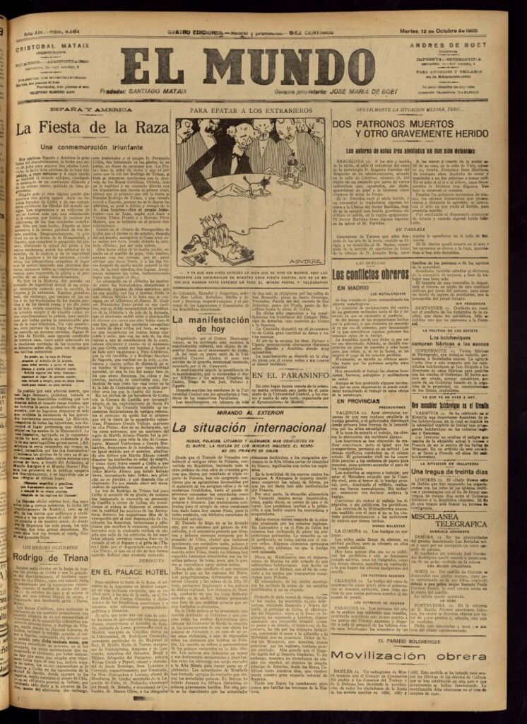 Miniatura de El Mundo del 12 de octubre de 1920