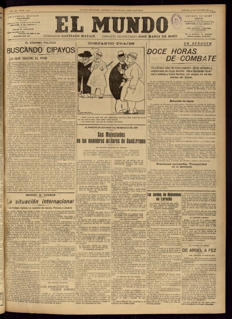 Miniatura de El Mundo del 23 de octubre de 1920