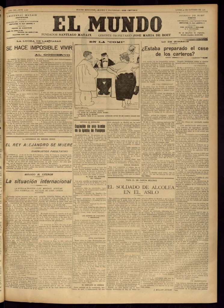 Miniatura de El Mundo del 25 de octubre de 1920