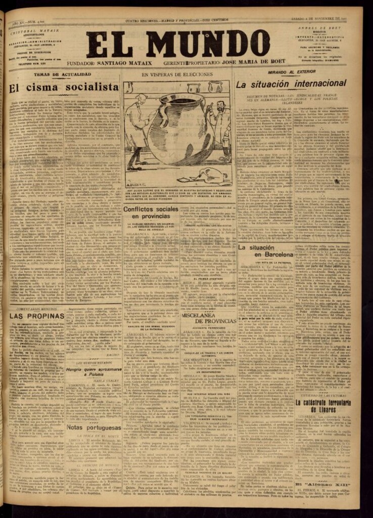 Miniatura de El Mundo del 6 de noviembre de 1920
