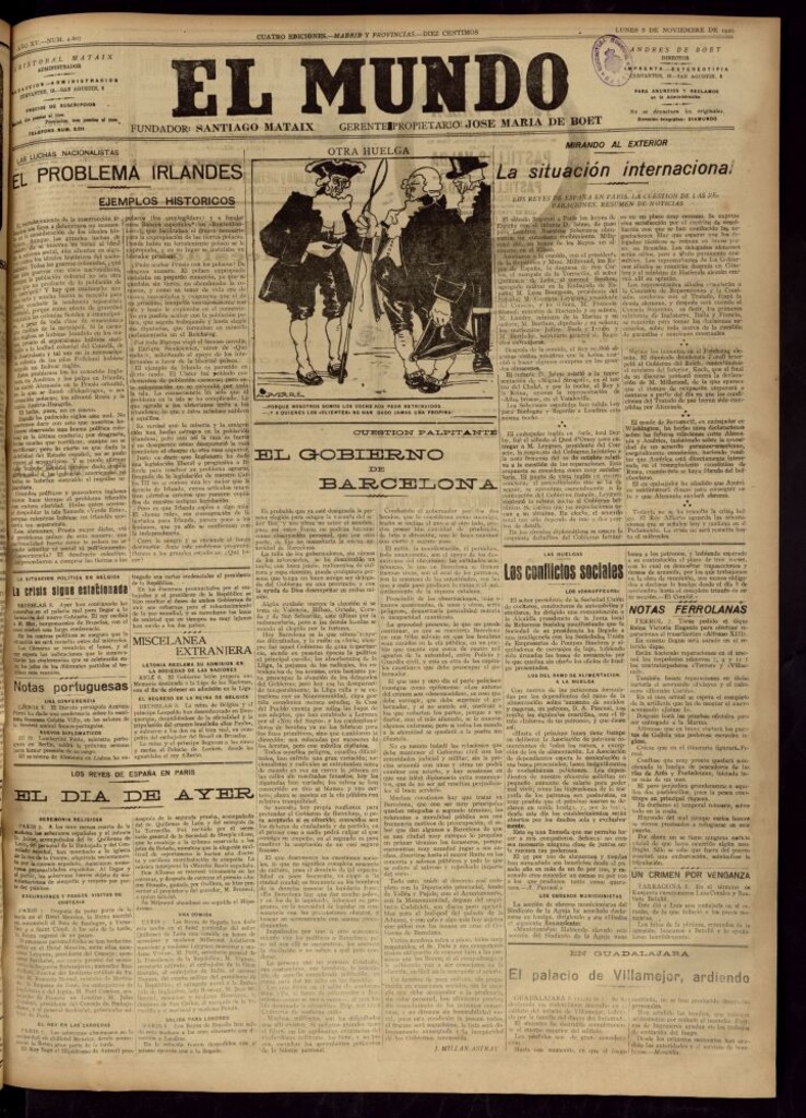 Miniatura de El Mundo del 8 de noviembre de 1920