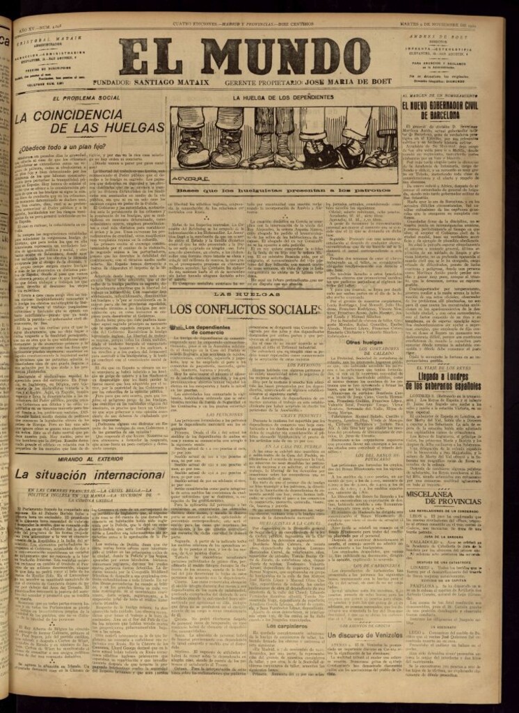 Miniatura de El Mundo del 9 de noviembre de 1920