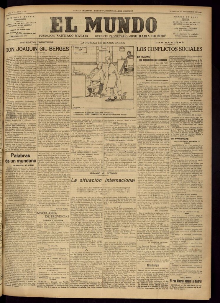 Miniatura de El Mundo del 11 de noviembre de 1920