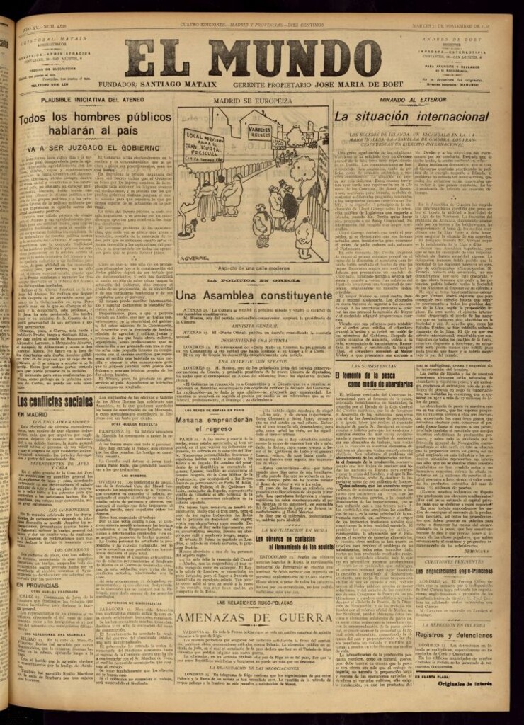 Miniatura de El Mundo del 23 de noviembre de 1920
