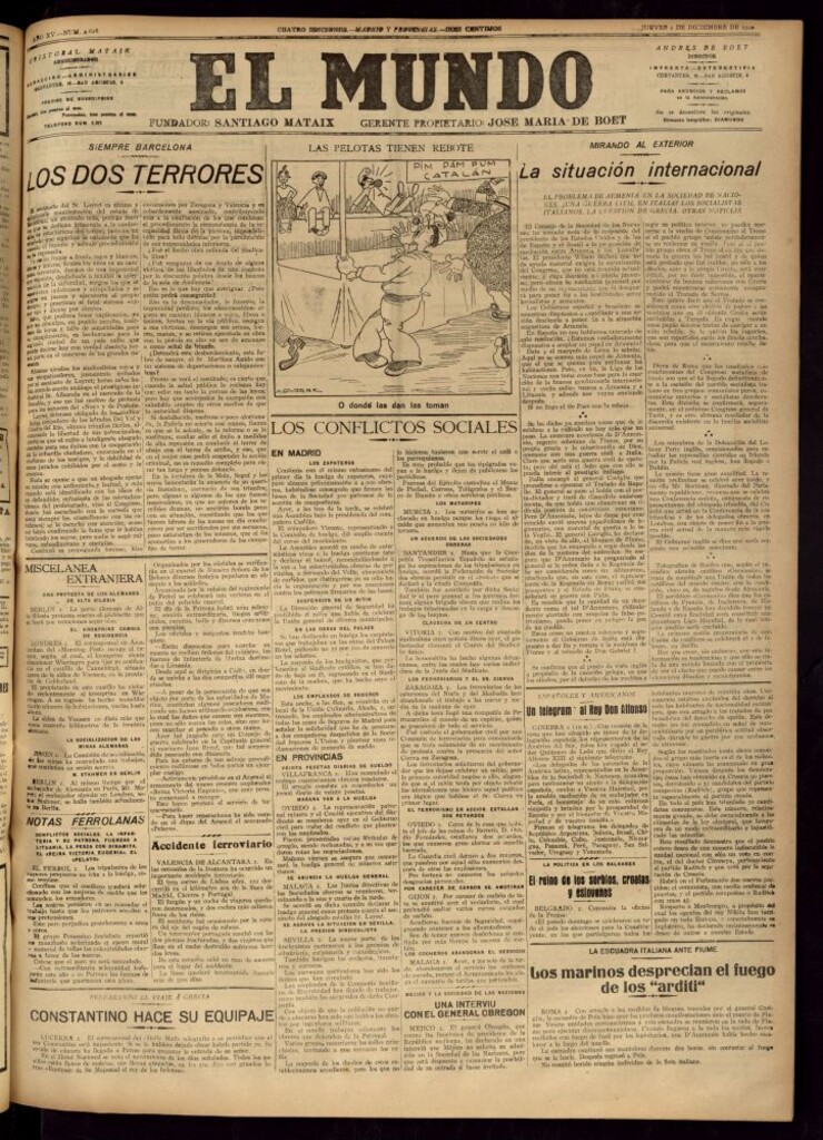 Miniatura de El Mundo del 2 de diciembre de 1920