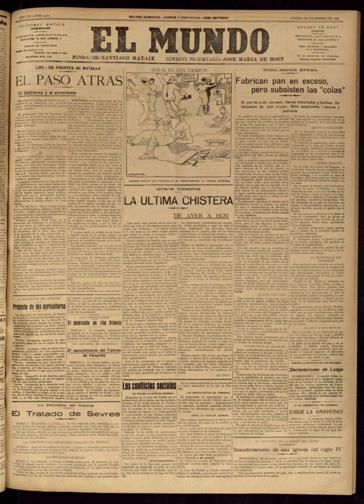 Miniatura de El Mundo del 6 de diciembre de 1920