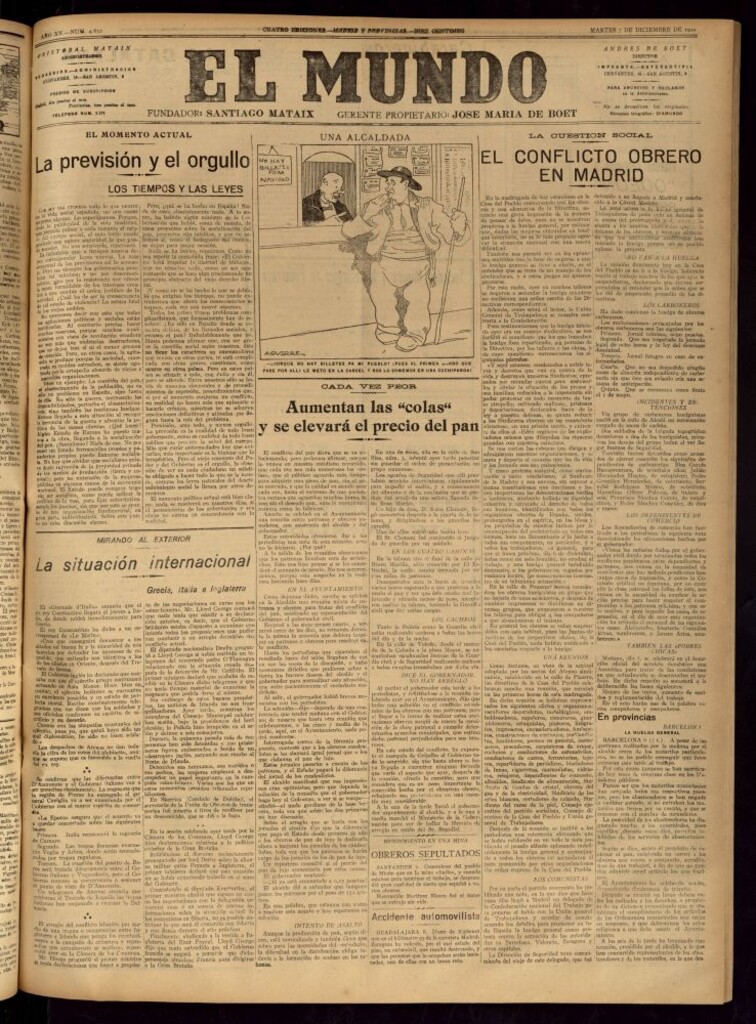 Miniatura de El Mundo del 7 de diciembre de 1920