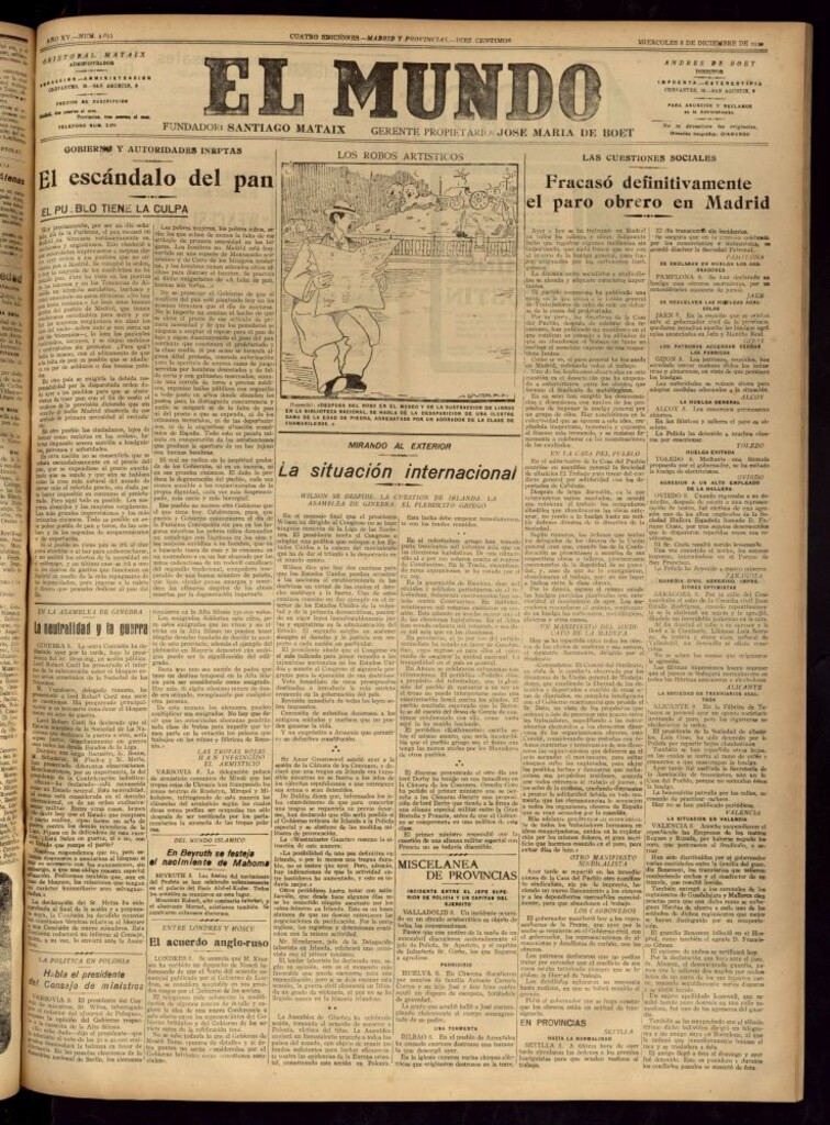 Miniatura de El Mundo del 8 de diciembre de 1920