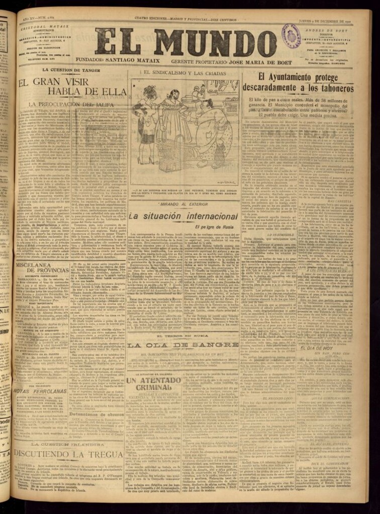 Miniatura de El Mundo del 9 de diciembre de 1920