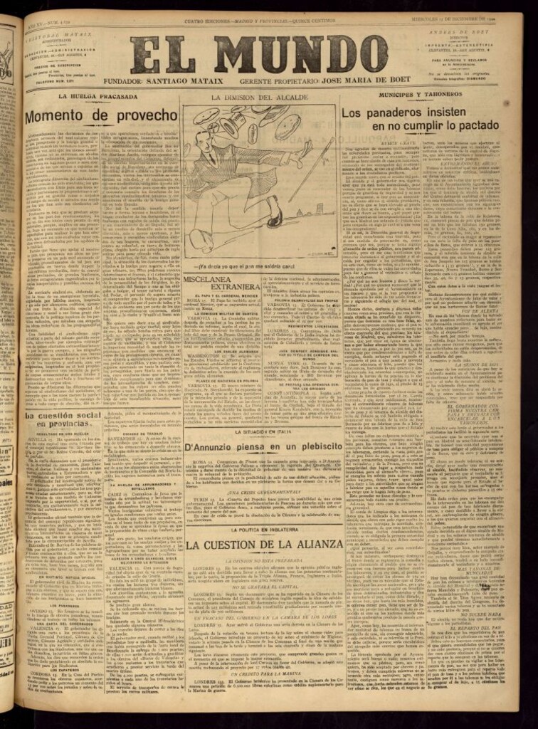 Miniatura de El Mundo del 15 de diciembre de 1920