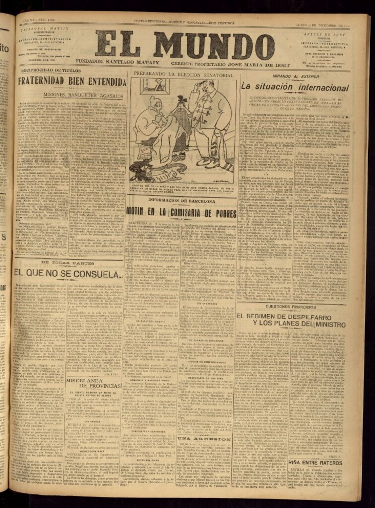 Miniatura de El Mundo del 27 de diciembre de 1920