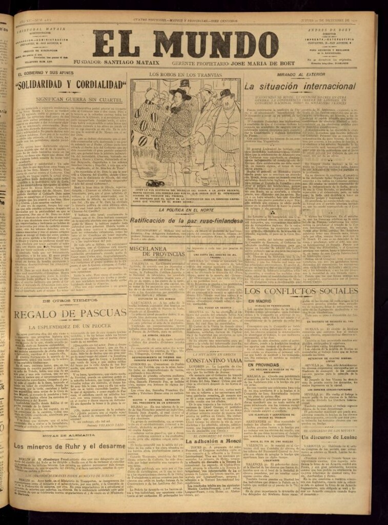 Miniatura de El Mundo del 30 de diciembre de 1920