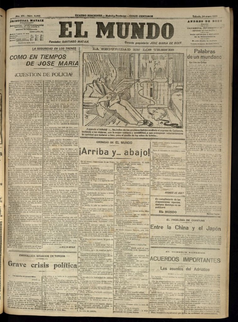 Miniatura de El Mundo del 24 de enero de 1920 (edición de provincias)