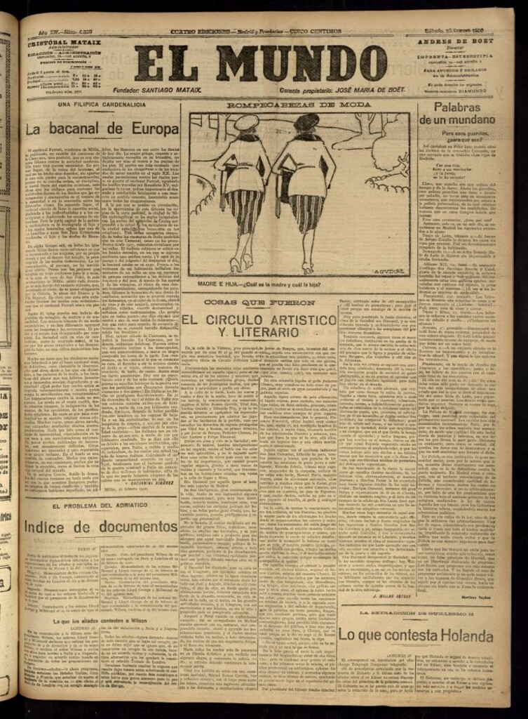 Miniatura de El Mundo del 28 de febrero de 1920 (edición de provincias)