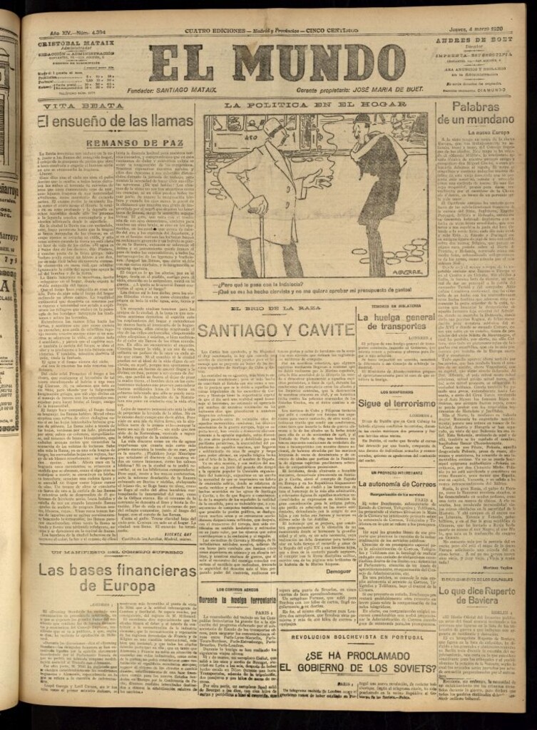 Miniatura de El Mundo del 4 de marzo de 1920 (edición de provincias)