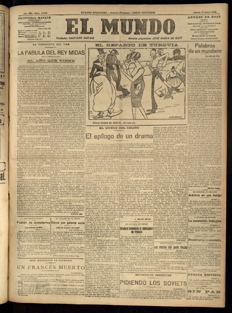 Miniatura de El Mundo del 11 de marzo de 1920 (edición de provincias)