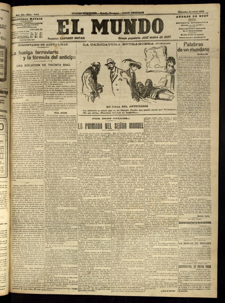 Miniatura de El Mundo del 24 de marzo de 1920 (edición de provincias)