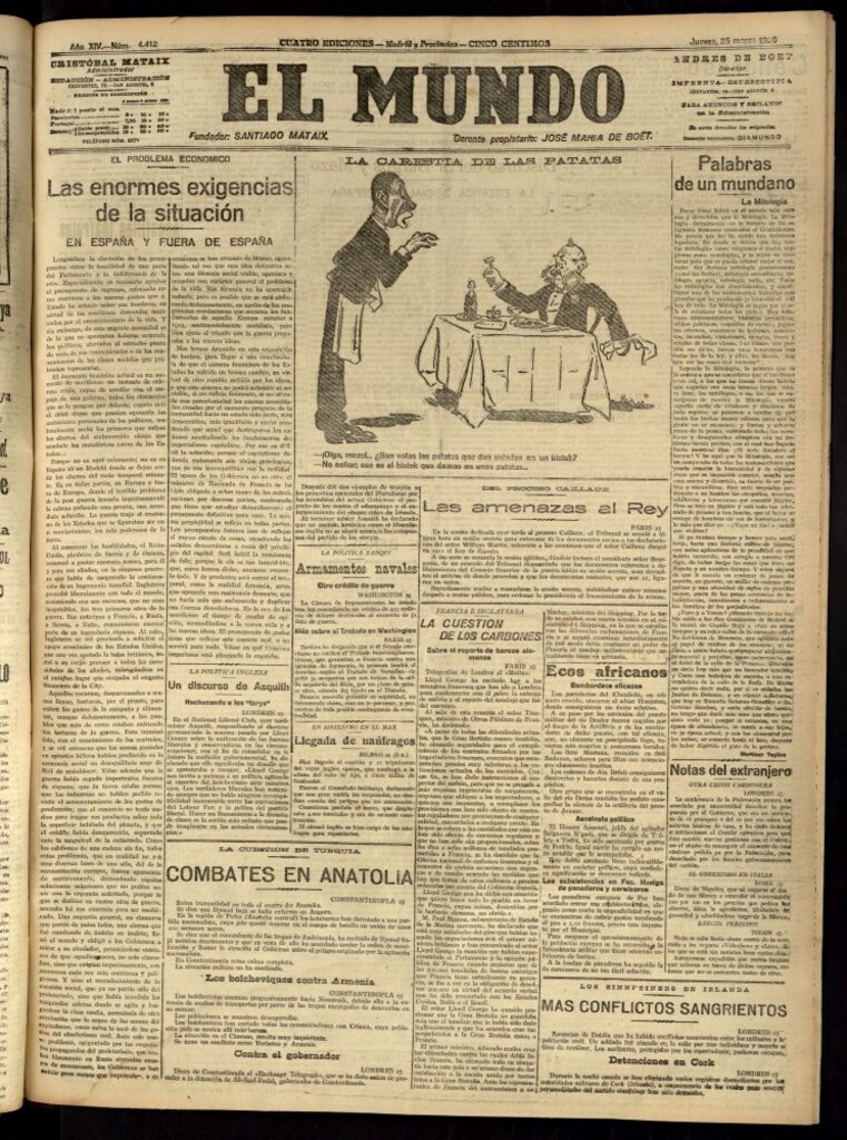 Miniatura de El Mundo del 25 de marzo de 1920 (edición de provincias)