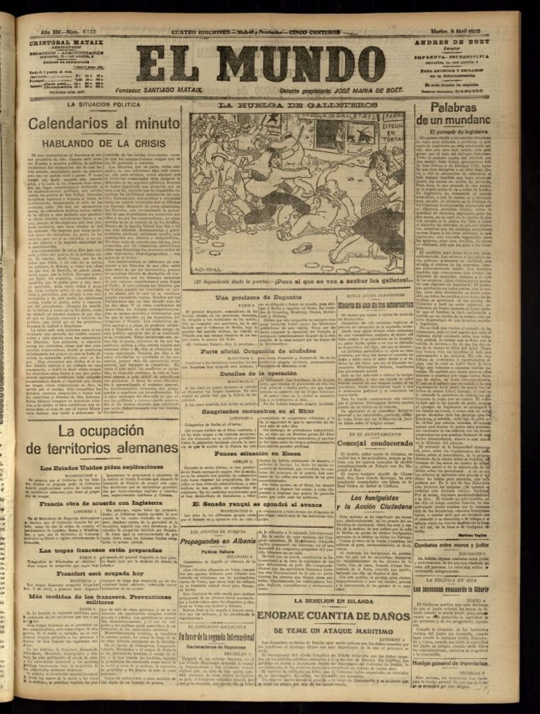 Miniatura de El Mundo del 6 de abril de 1920 (edición de provincias)
