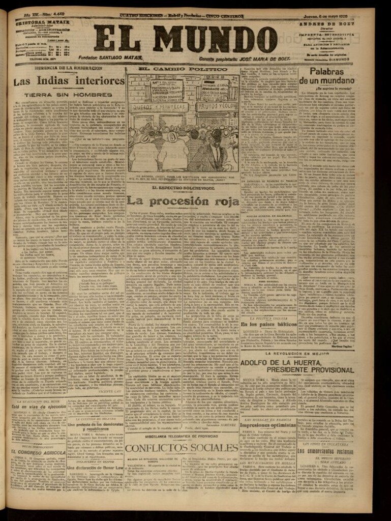 Miniatura de El Mundo del 6 de mayo de 1920 (edición de provincias)