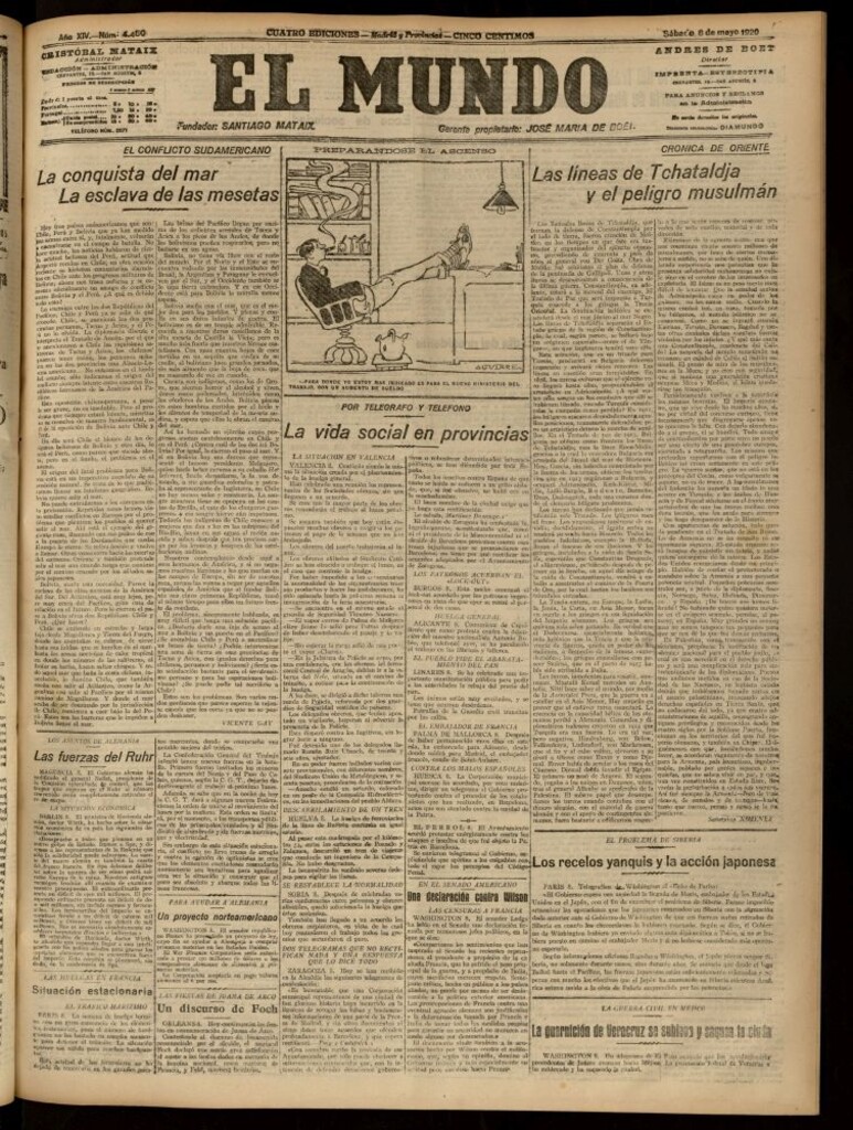 Miniatura de El Mundo del 8 de mayo de 1920 (edición de provincias)