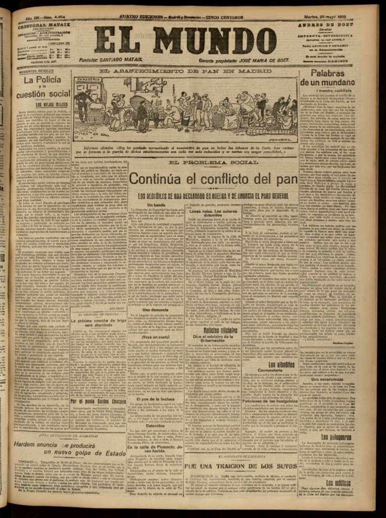 Miniatura de El Mundo del 25 de mayo de 1920 (edición de provincias)